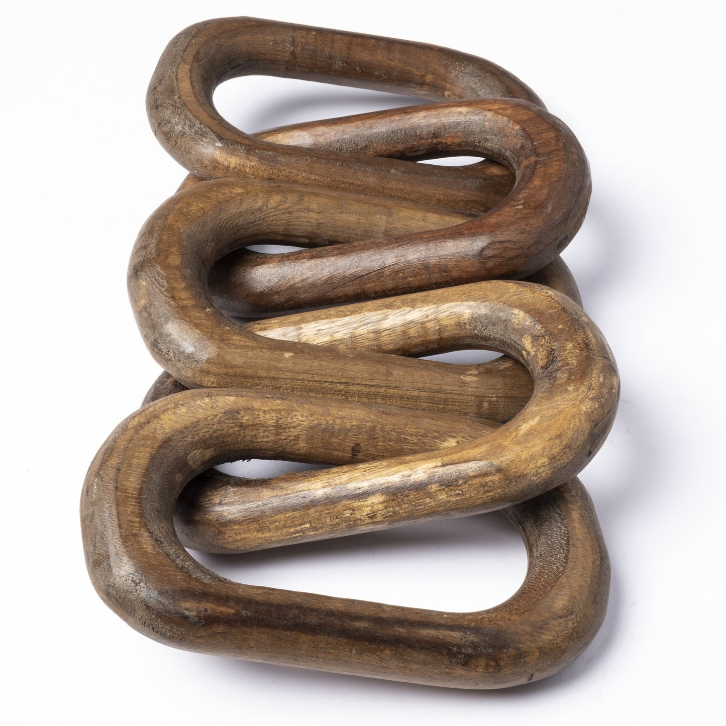 Brown Wooden Chain Link Decor Piece-3