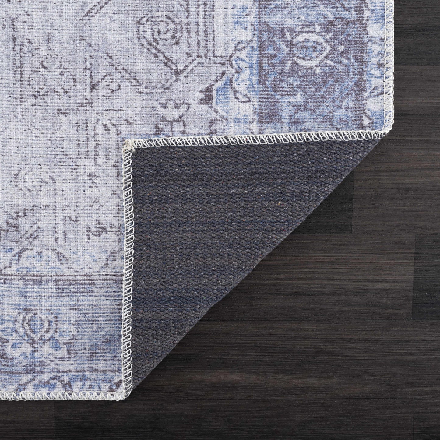 Indigo Washed Vintage styled Rug