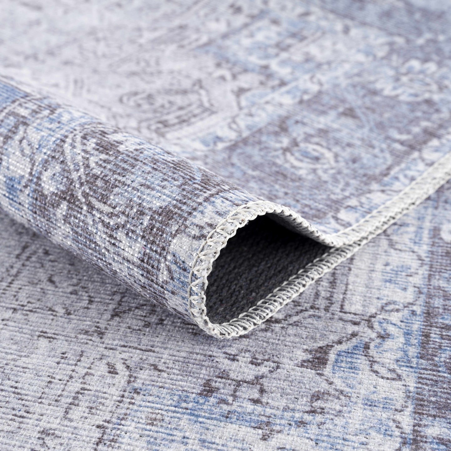 Indigo Washed Vintage styled Rug