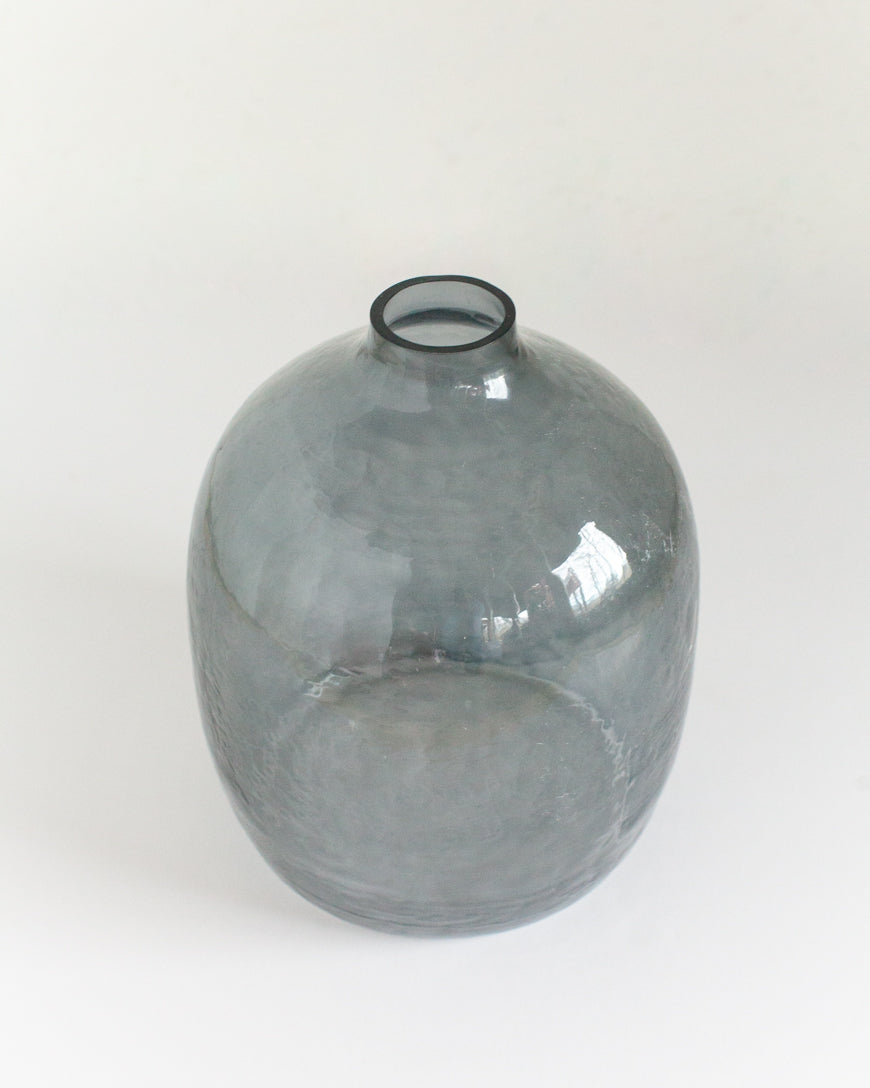 Handblown Hammered Glass Hebron Vase-4