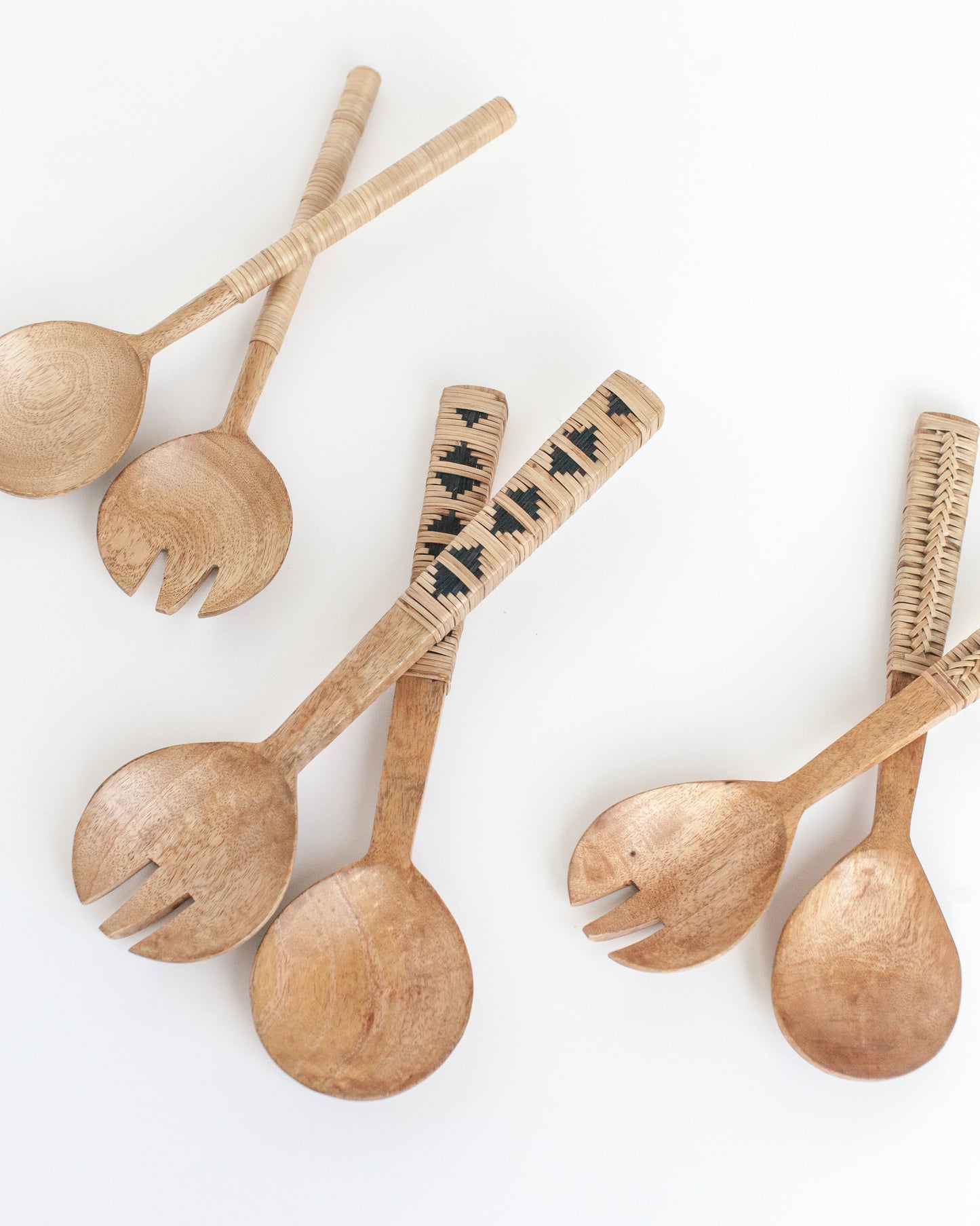 Thin Woven Mango Wood Salad Servers-4