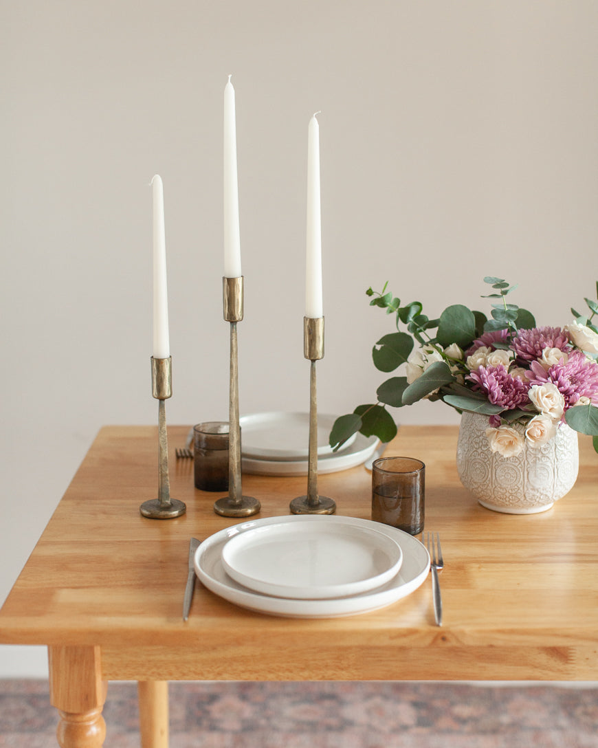 Dante Hand-Forged Iron Candle Stands | Set of 3-4