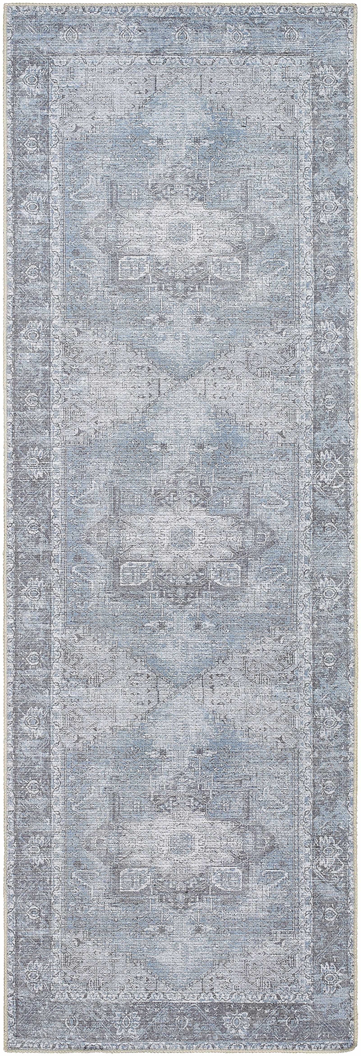 Indigo Washed Vintage styled Rug