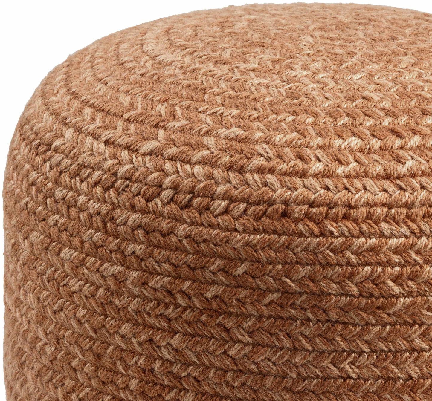 Natural Fiber Knitted Pouf