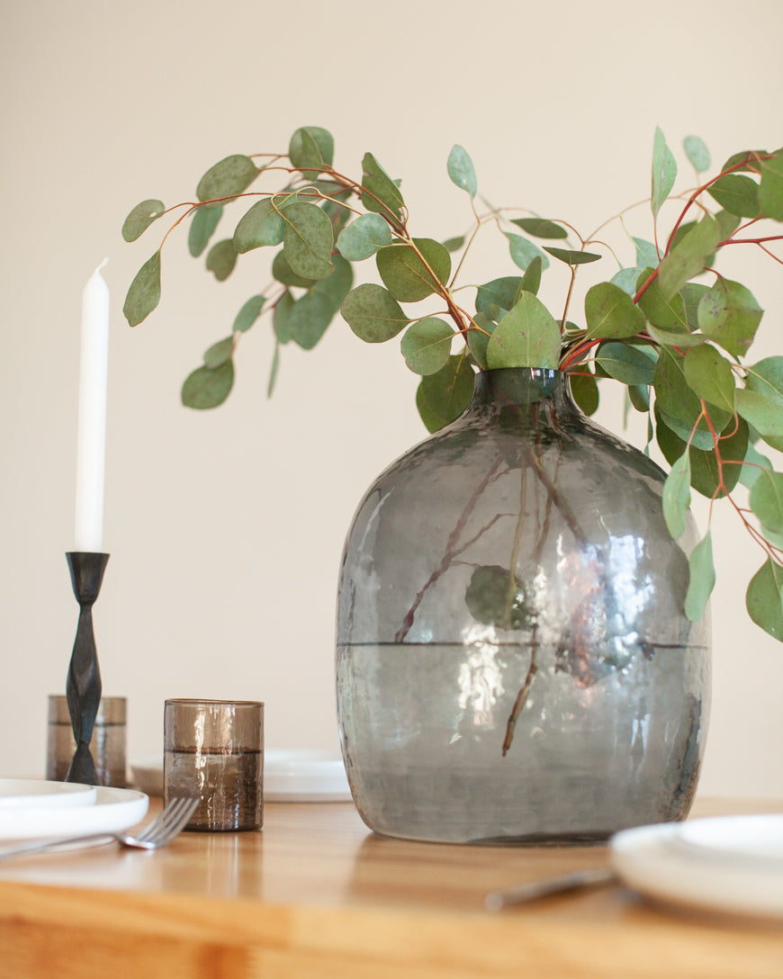 Handblown Hammered Glass Hebron Vase-0