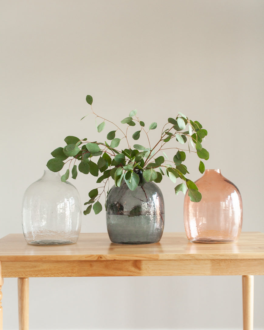 Handblown Hammered Glass Hebron Vase-2