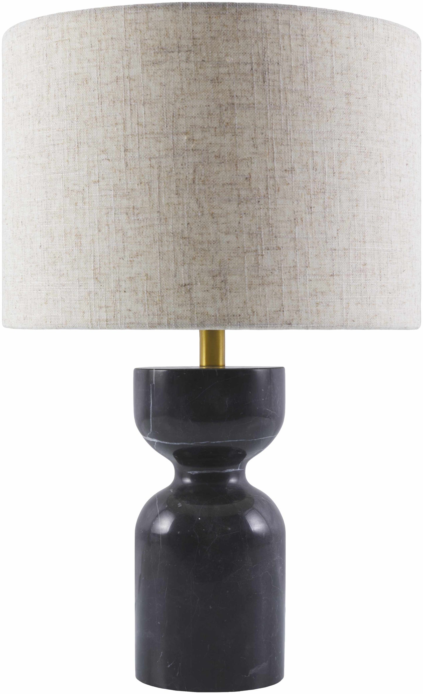 Obsidian Marble Linen Table Lamp
