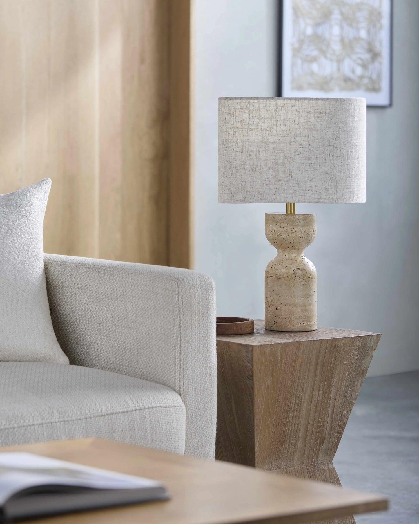 Desert Marble Linen Table Lamp