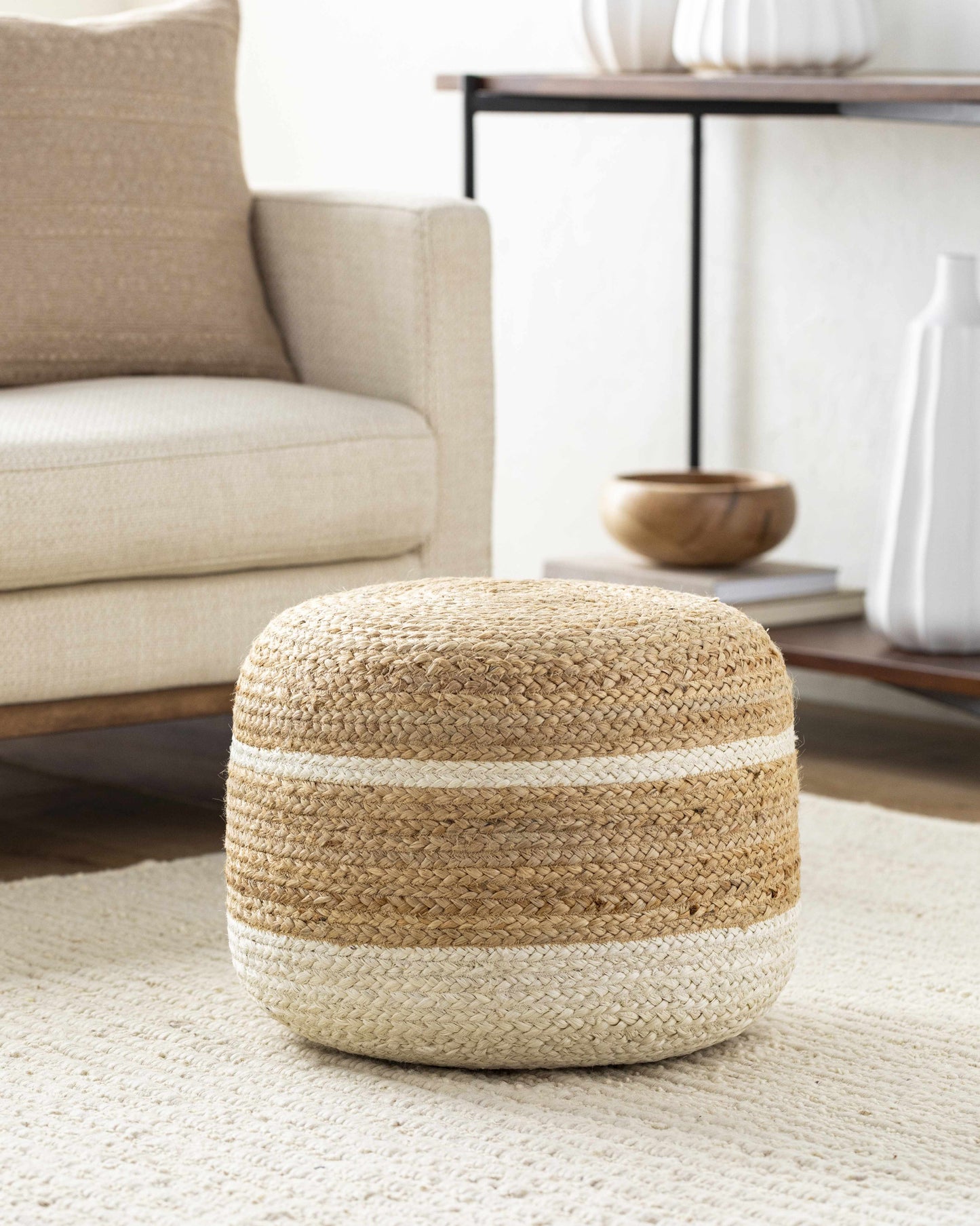 Slyvia Jute Pouf