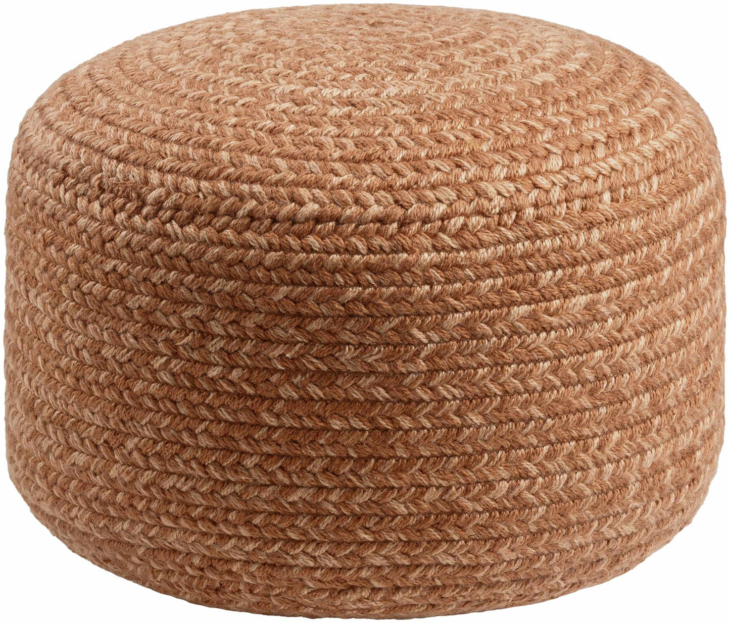 Natural Fiber Knitted Pouf