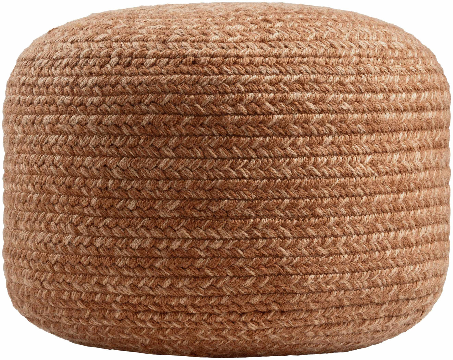 Natural Fiber Knitted Pouf