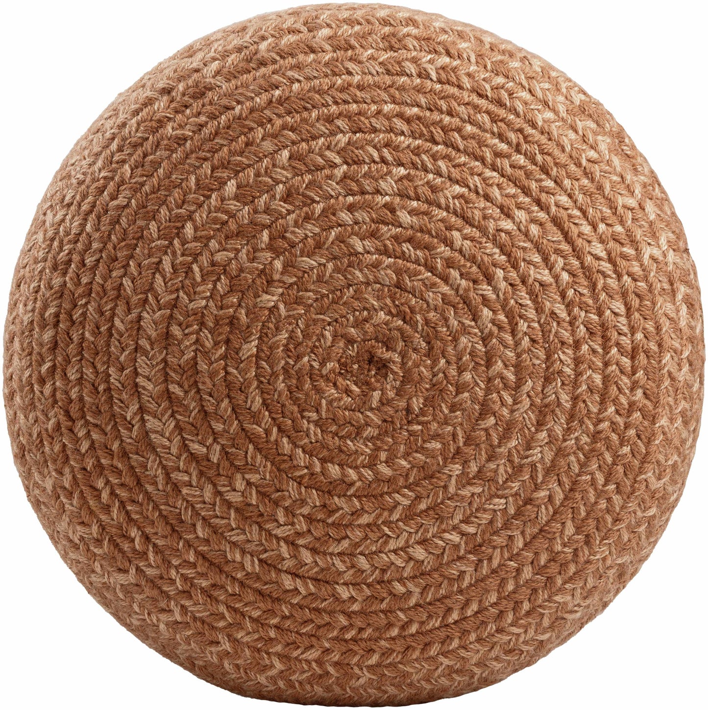 Natural Fiber Knitted Pouf